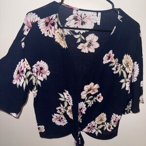 Floral Navy Blouse